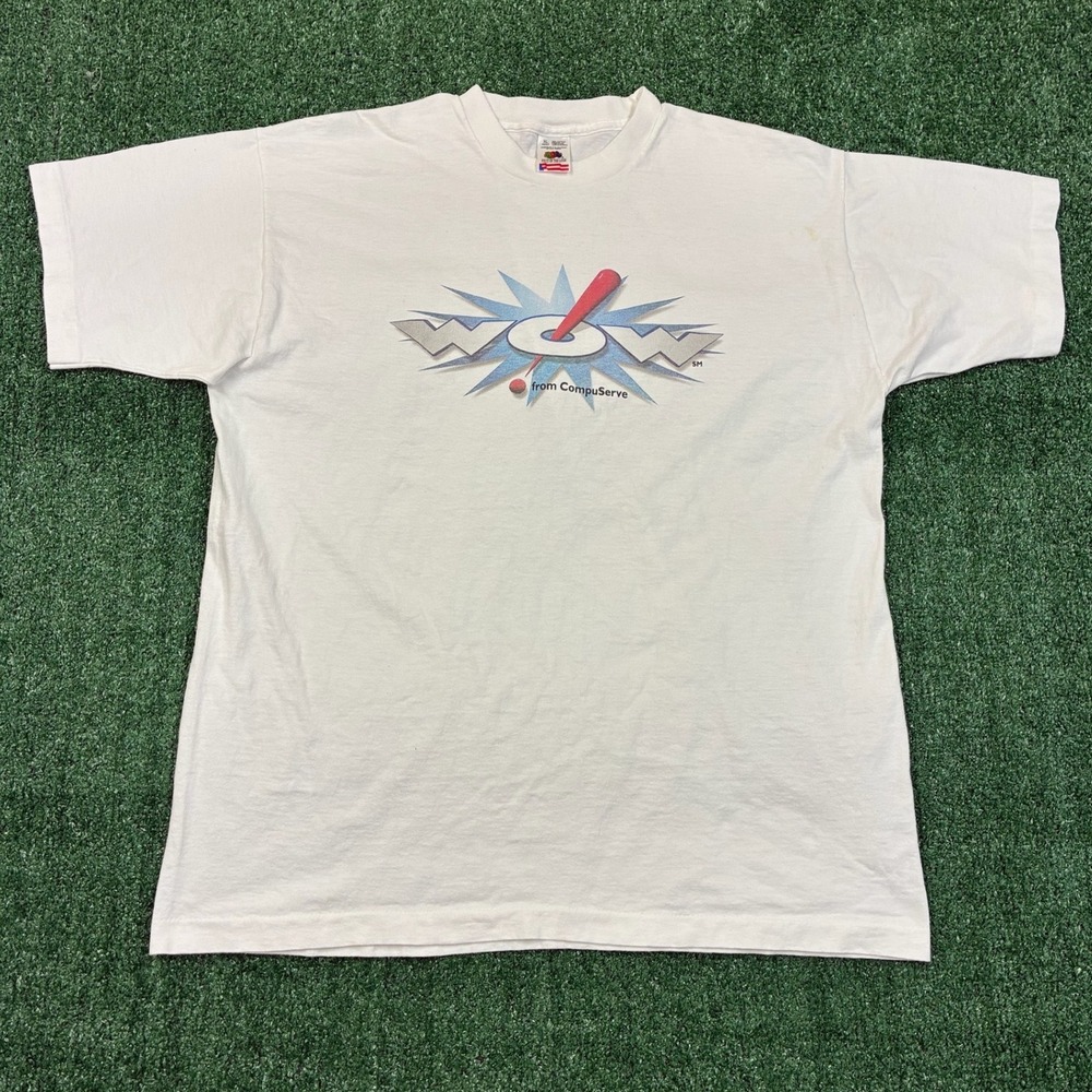 Vintage 90s Computer Tech Promo CompuServe Graphic‎ T-shirt